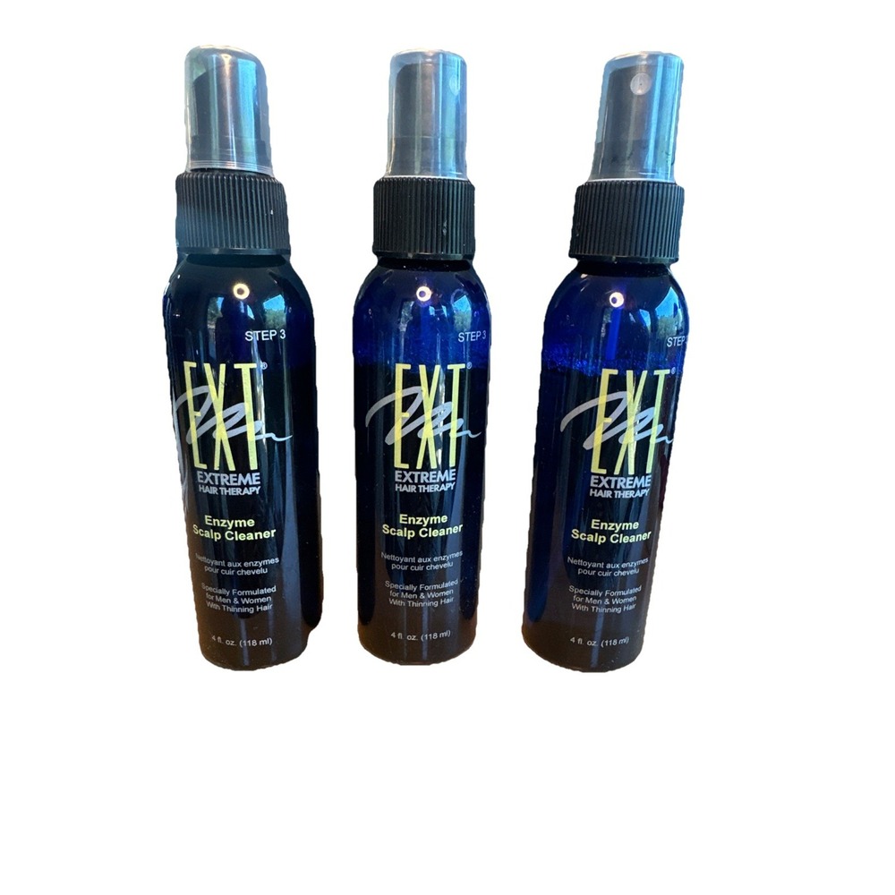 EXT EXTREME HAIR THERAPY STEP 3 Enzyme Scalp Cleaner Adult Thinning Hair X 3
